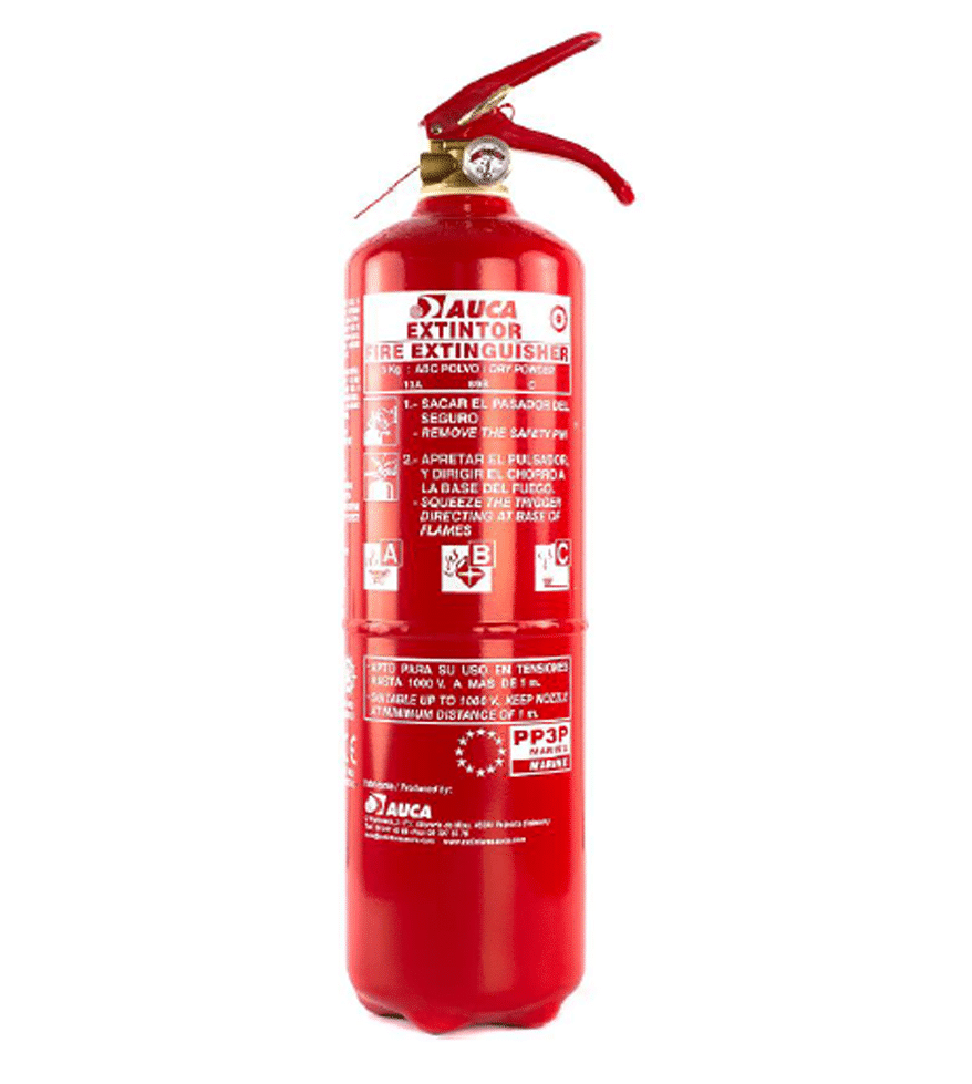 PP3PM_N_13A_89B_C Extintor de 3 kg de polvo para marina PP3PM