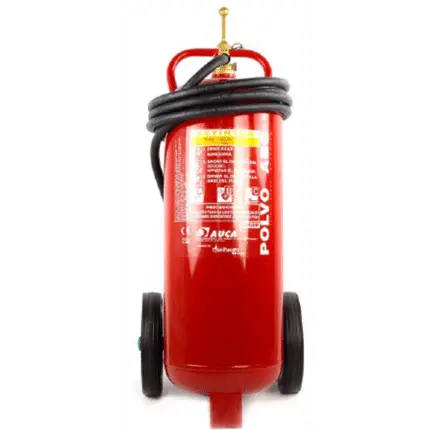 Carro extintor móvil de 50 kg de polvo PP50P