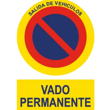 Señal / Cartel de Vado permanente