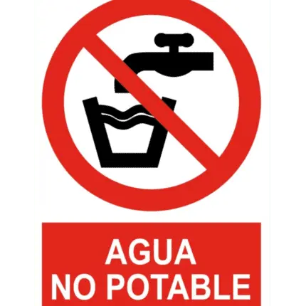 Señal / Cartel de Agua no potable