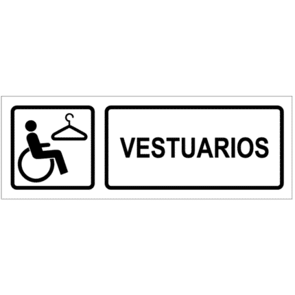 Señal / Cartel de Vestuarios minusválido