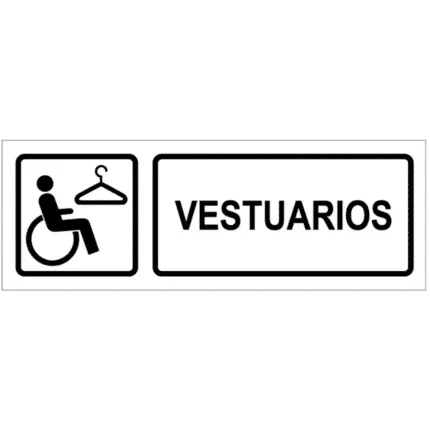 Señal / Cartel de Vestuarios minusválido