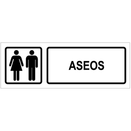 Señal / Cartel de Aseos mixtos