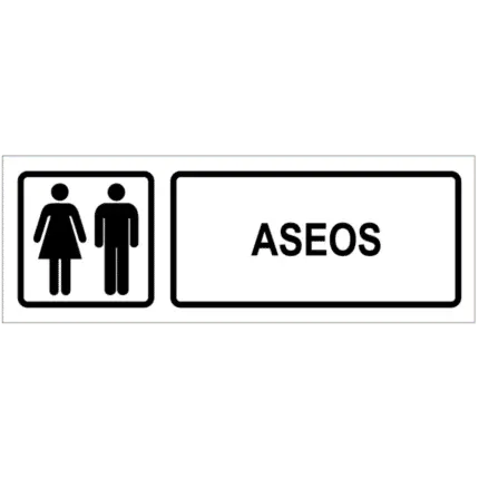 Señal / Cartel de Aseos mixtos