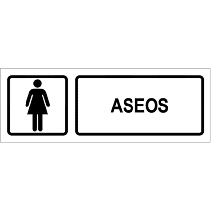 Señal / Cartel de Aseos femenino