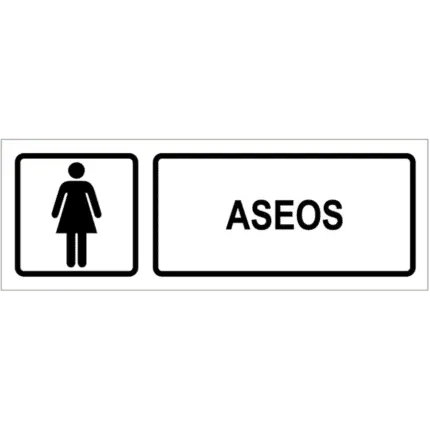 Señal / Cartel de Aseos femenino