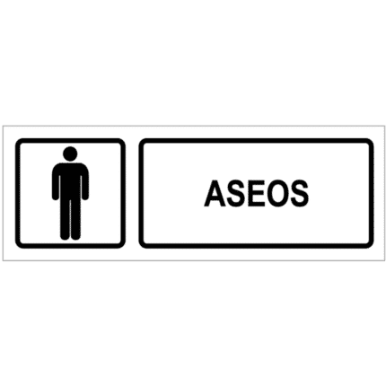 Señal / Cartel de Aseos masculino