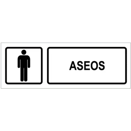 Señal / Cartel de Aseos masculino