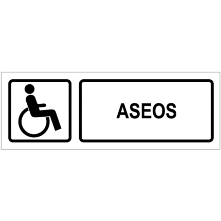 Señal / Cartel de Aseos minusválido