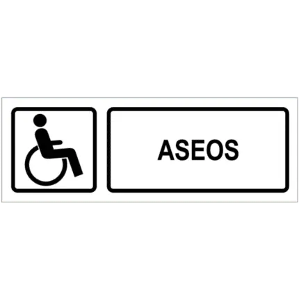 Señal / Cartel de Aseos minusválido