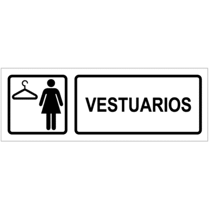 Señal / Cartel de Vestuarios femenino