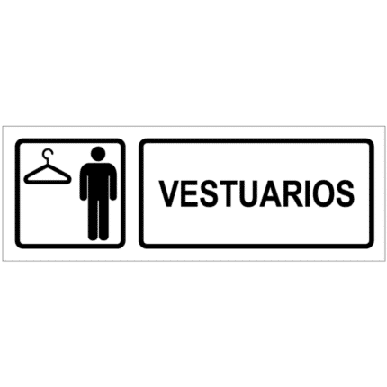 Señal / Cartel de Vestuarios masculino
