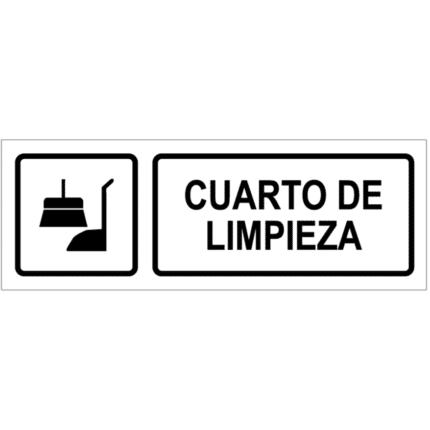 Señal / Cartel de Cuarto de limpieza