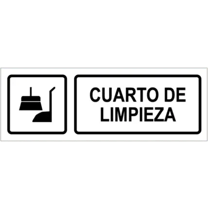 Señal / Cartel de Cuarto de limpieza