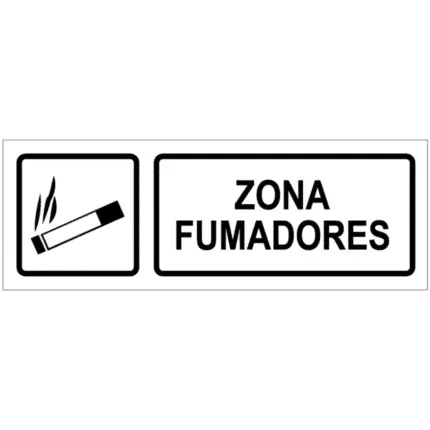 Señal / Cartel de Zona de fumadores
