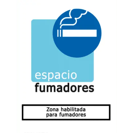 Señal de Zona habilitada para fumadores