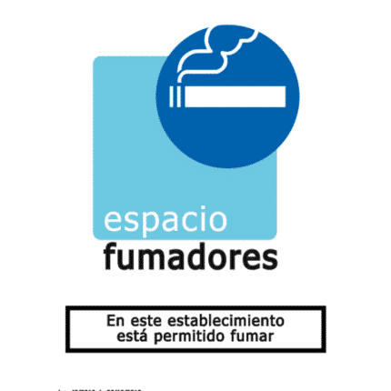 Señal de En este establecimiento está permitido fumar