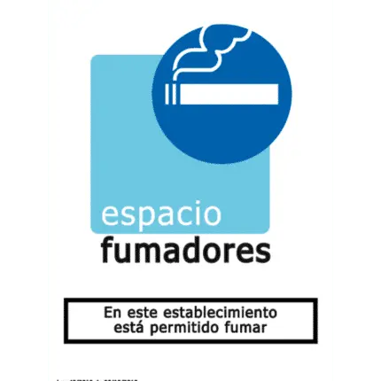 Señal de En este establecimiento está permitido fumar