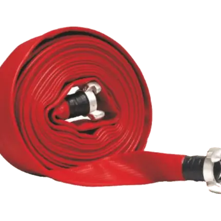 Tramo manguera incendios plana caucho roja