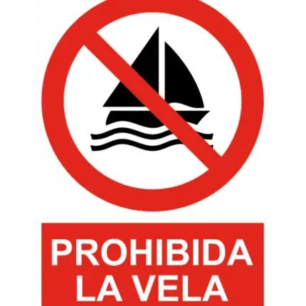 Señal / Cartel de Prohibida la vela