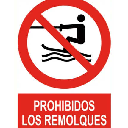 Señal / Cartel de Prohibidos los remolques