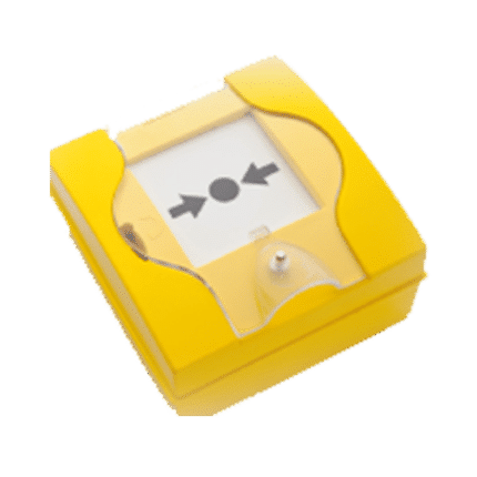 Pulsador de disparo de extinción rearmable. PSGD