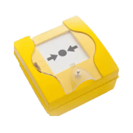 Pulsador de disparo de extinción rearmable. PSGD