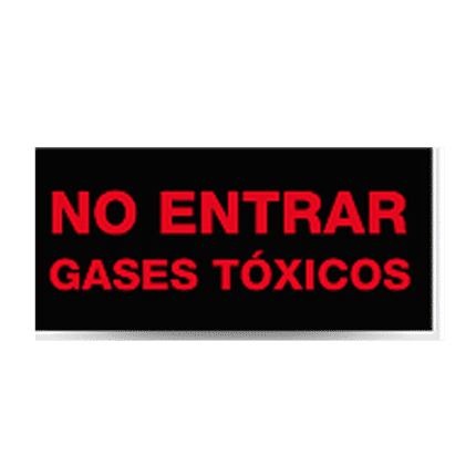 Rótulo luminoso "Gases tóxicos"