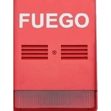 Sirena exterior de incendios con destellante. M100FE