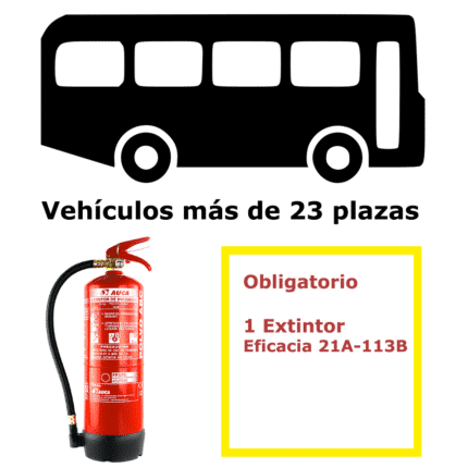 Pack extintor para vehículos de más de 23 plazas